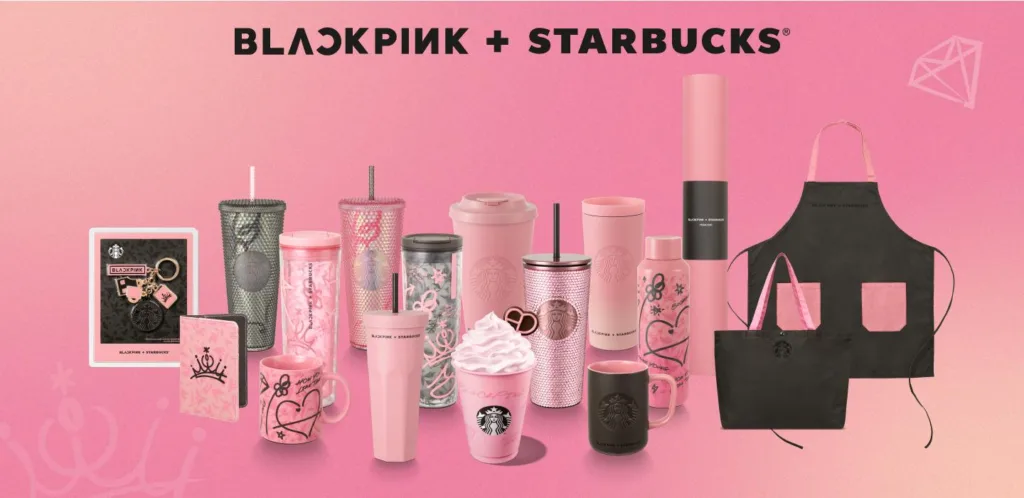 Blackpink and starbucks merch collection