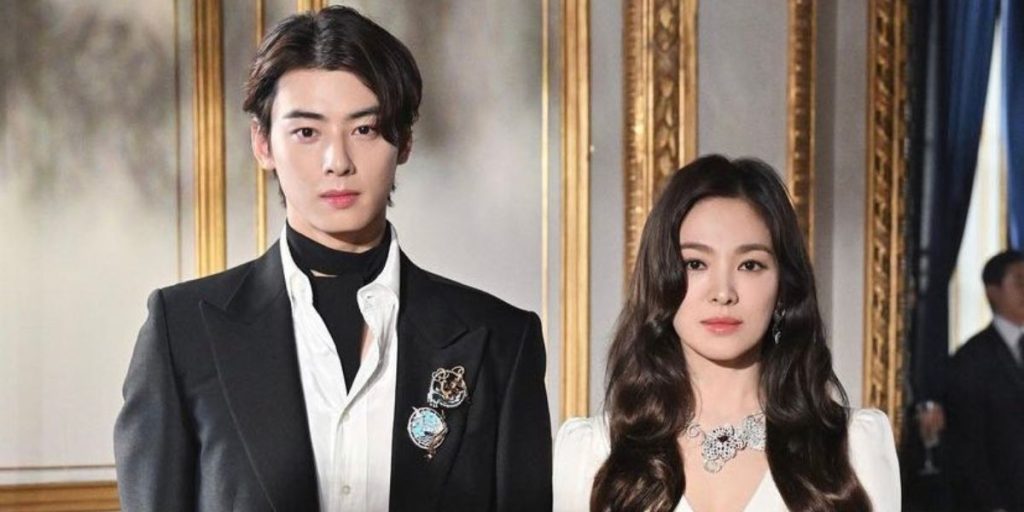 Cha Eunwoo and Song Hye Kyo at Chaumet gala dinner in Paris