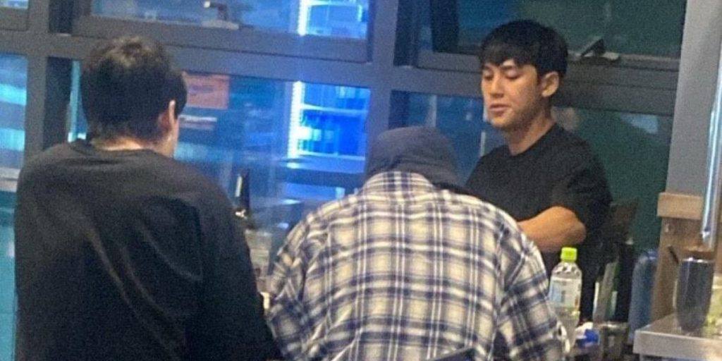 Jungkoo, Mingyu, and Cha Eunwoo dining out in Busan