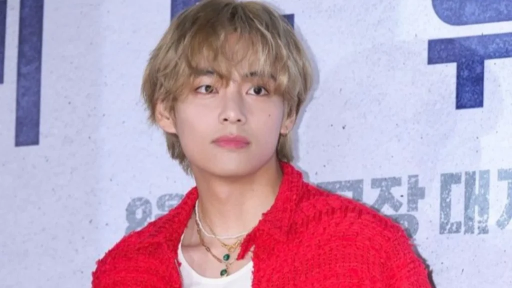 Kim Taehyung at the movie screening of Concrete Utopia