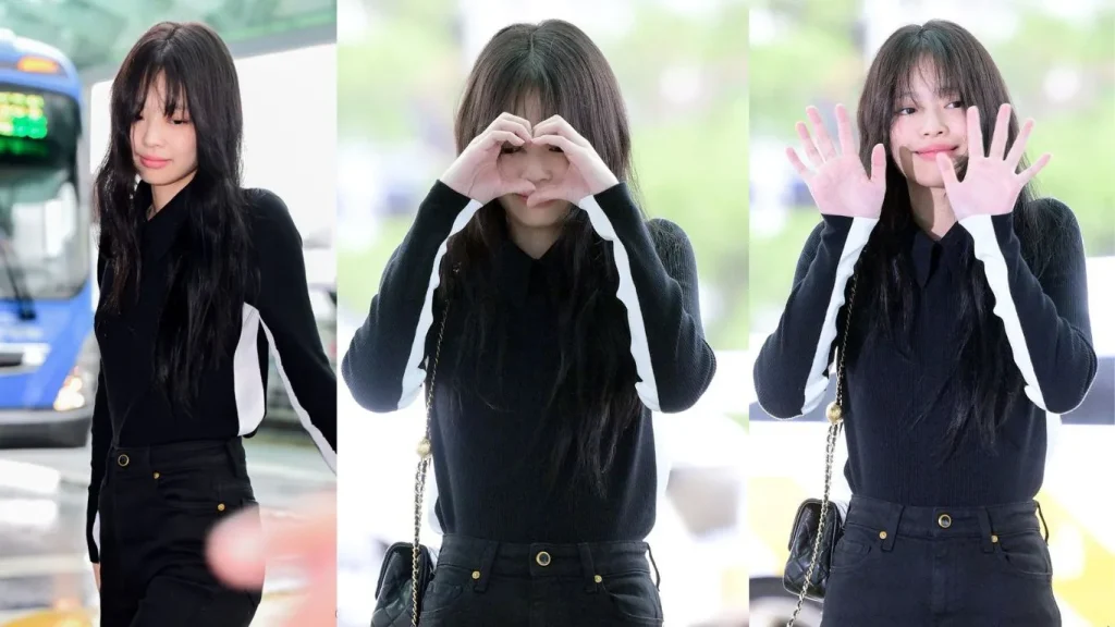 Jennie at ICN INT airport leaving for chanel paris fashion week show