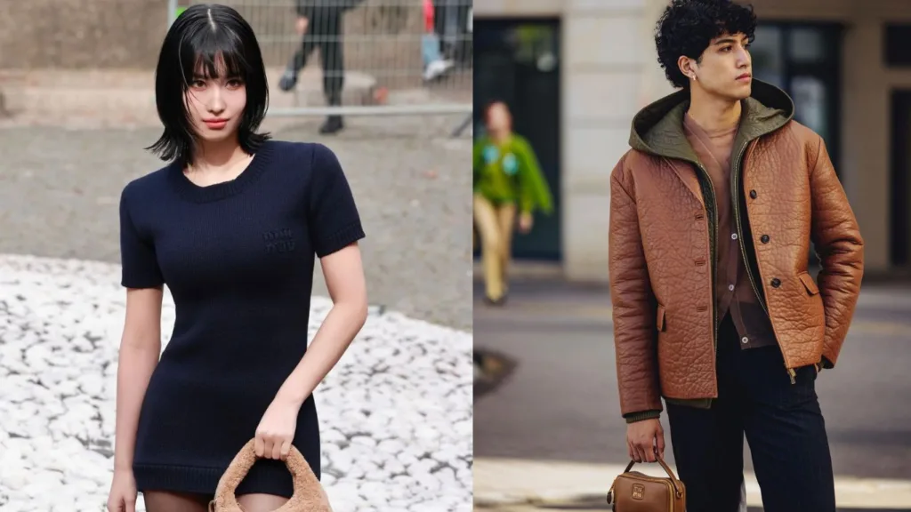 Twice's momo and kemio at paris fashion week