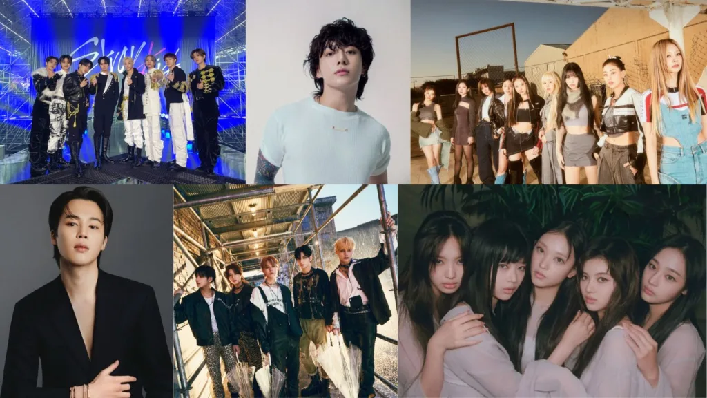 jimin, jungkook, stray kids, twice, newjeans, and seventeen enter Billboard 200 year-end charts