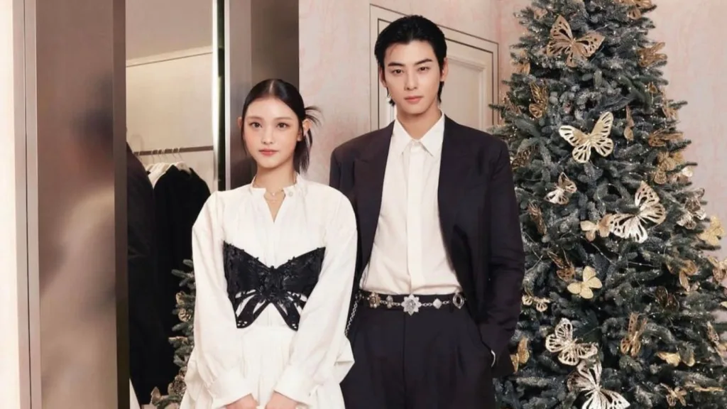 Cha Eunwoo and Haerin of NewJeans at Dior Cruise 2024 event in Hong Kong