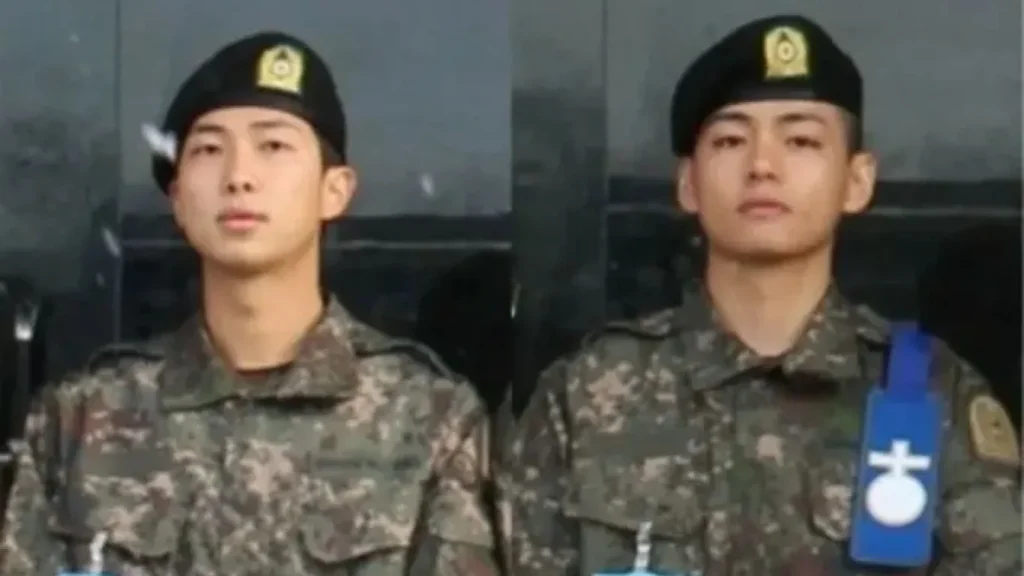 BTS V and RM in the military