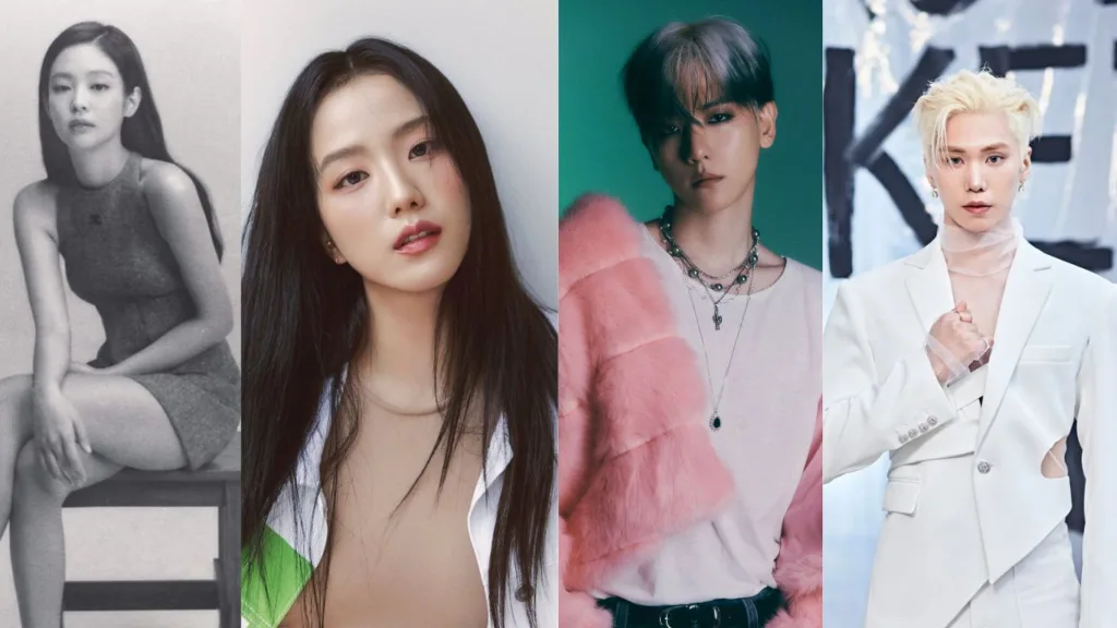 Jennie, Jisoo, Baekhyun, and Rocky