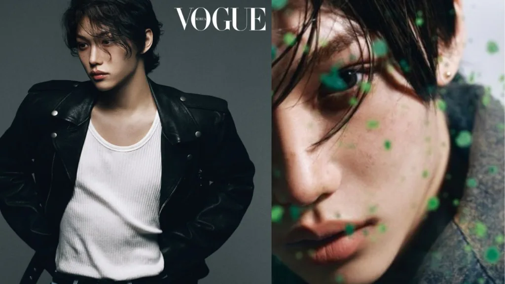 Felix of Stray Kids poses with bvlgari parfums for vogue korea