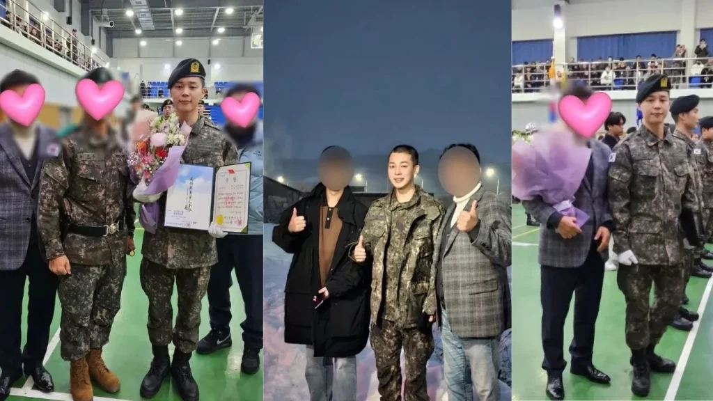 Jimin of bts at the military training graduation ceremony