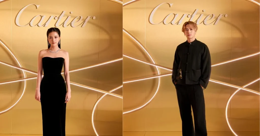 blackpink's jioo and got7's jackson wang at Cartier event