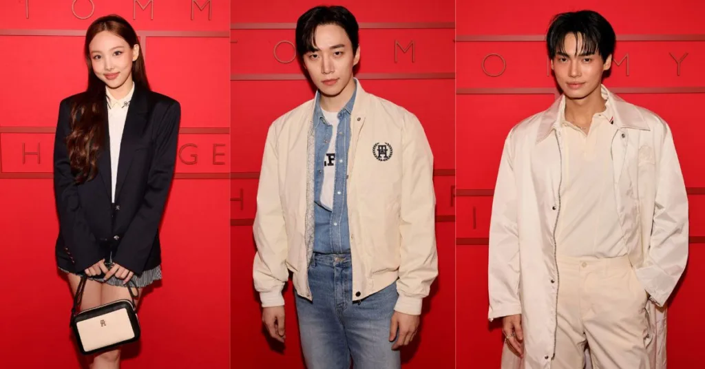 Nayeon, Lee Junho, and Win metawin at Tommy Hilfiger New York Fashion Week show