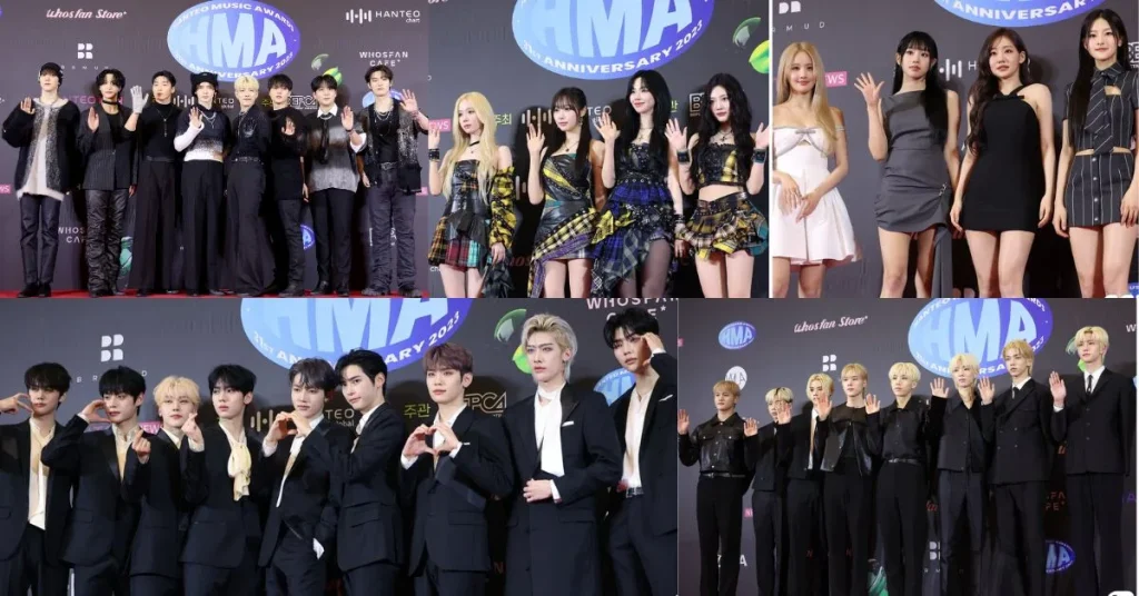 Hanteo music awards winner aespa zerobaseone one, kiss of life, ateez, BTS,TXT, and more