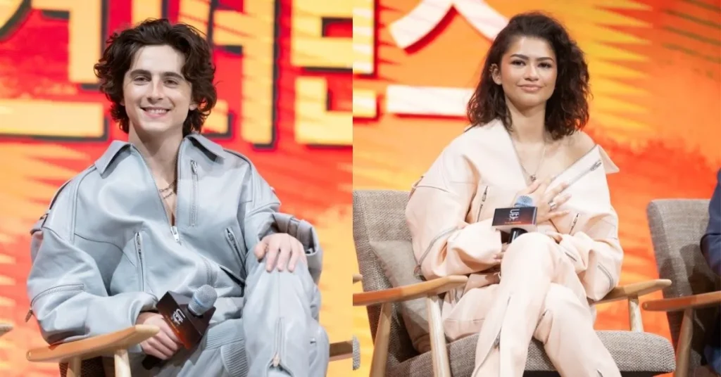 timothee chalamet and zendaya on You Quiz on the Block