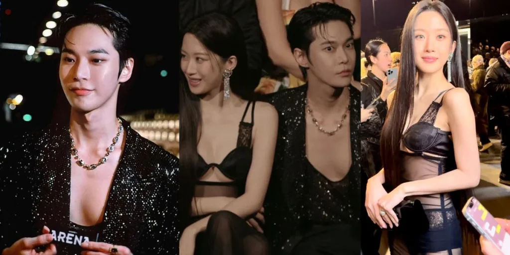 doyoung and moon ga youn at dolce gabbana show