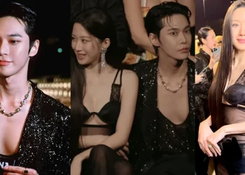 doyoung and moon ga youn at dolce gabbana show