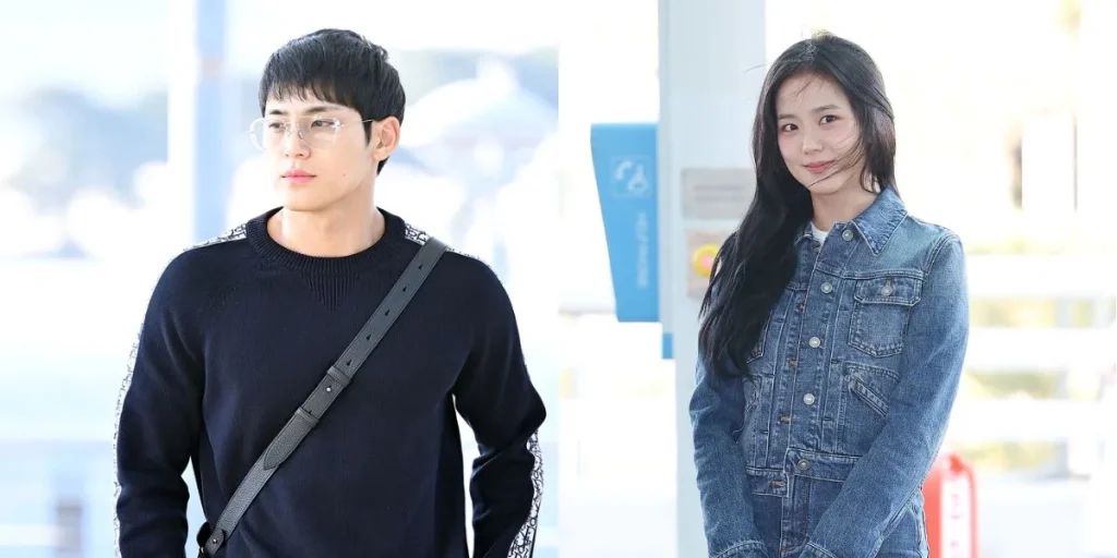 mingyu and jisoo at the ICN airport leaving for Paris