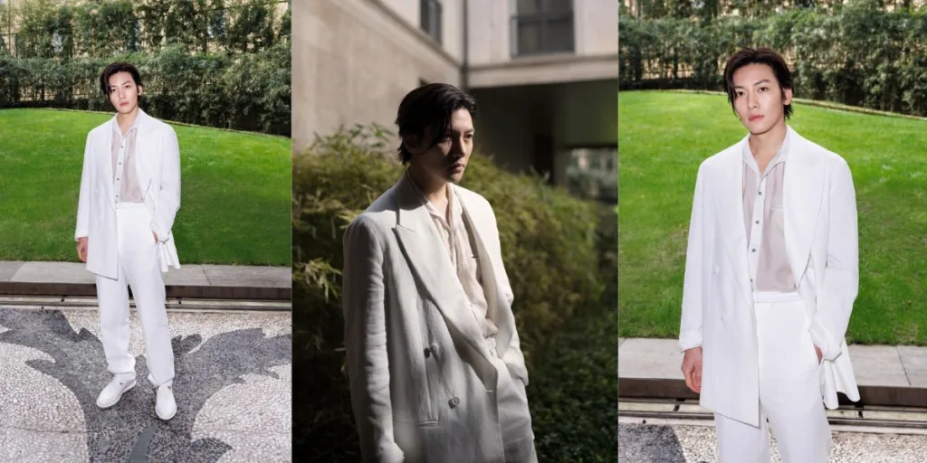 ji chang wook at Giorgio Armani FW24 show in Milan