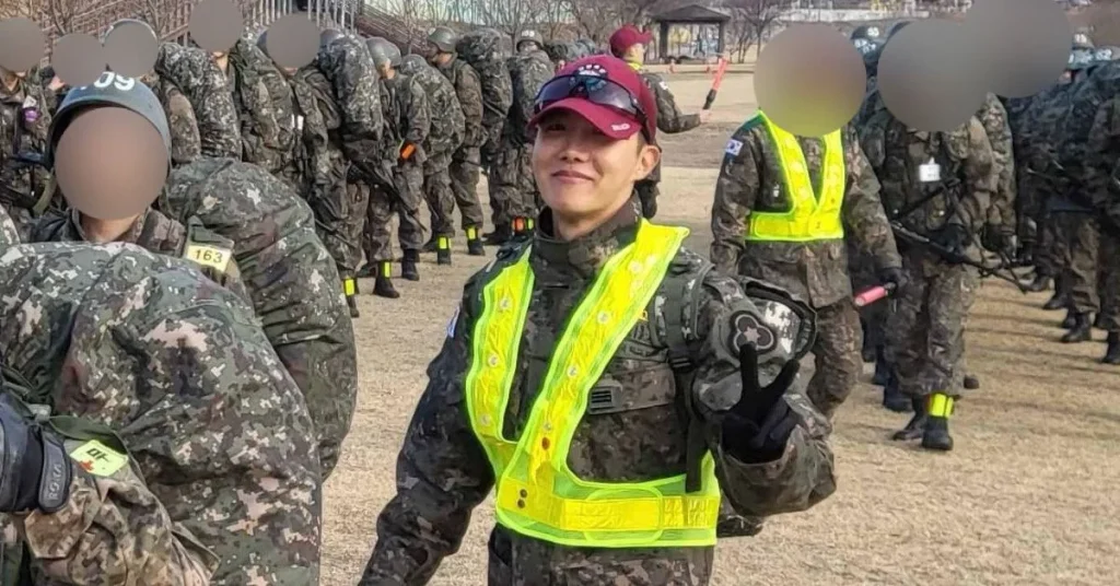 J-Hope in a military camp