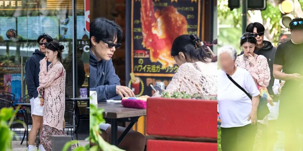 Han Sohee and Ryu Jun Yeol on a date in Hawaii