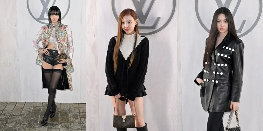 Lisa, Nayeon, and Hyein Louis Vuitton FW24 show