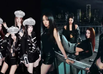 gidle and aespa at the MLB World Tour Seoul Series