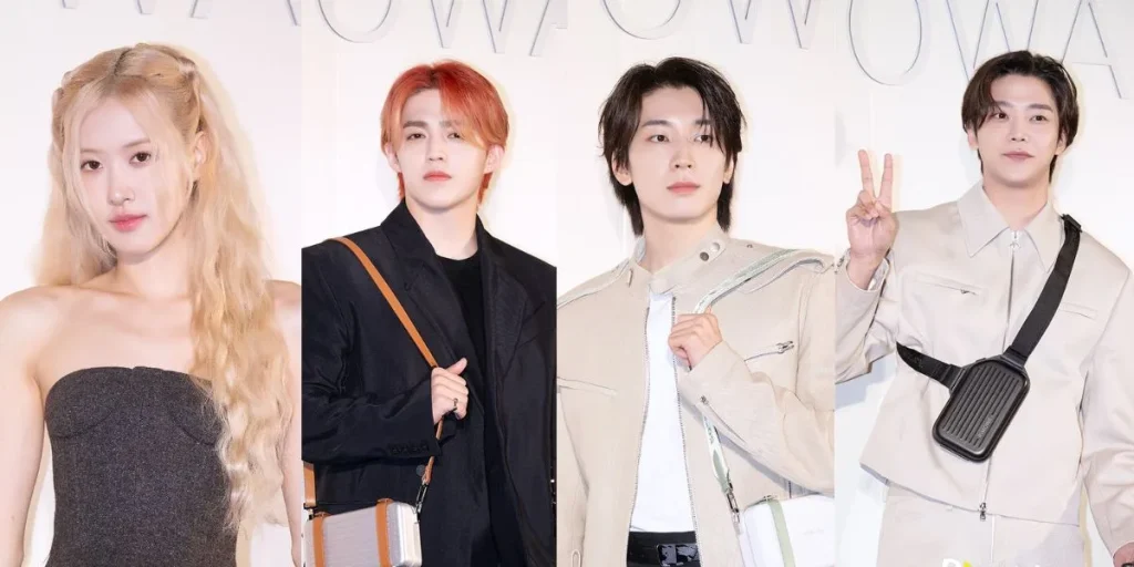 Rosé, S.Coups, Wonwoo, and Rowoon at RIMOWA event in Seoul