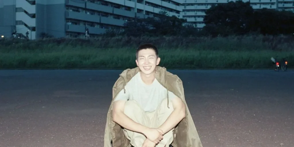 BTS RM in a teaser for his upcoming album right place, wrng person