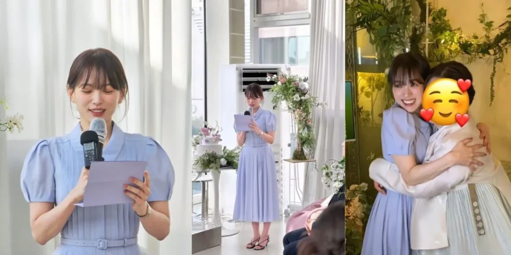 Chun Woo Hee at a fan's wedding