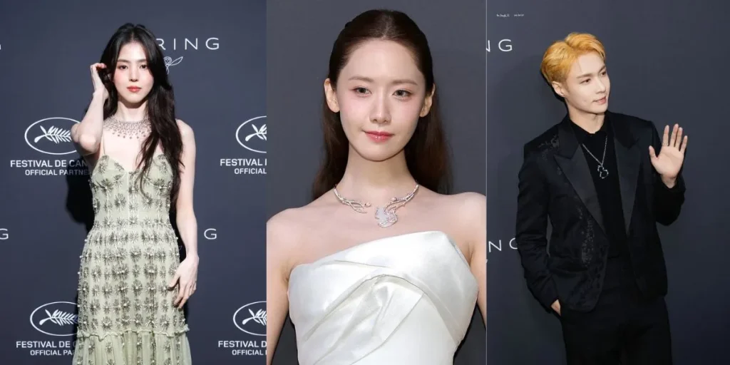 Han Sohee, Yoona, and EXO Lay at Kering Women in Motion dinner at cannes 2024