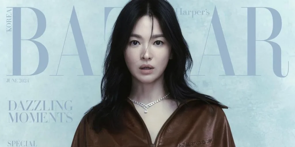 Song Hye Kyo on the cover of harpers bazaar korea