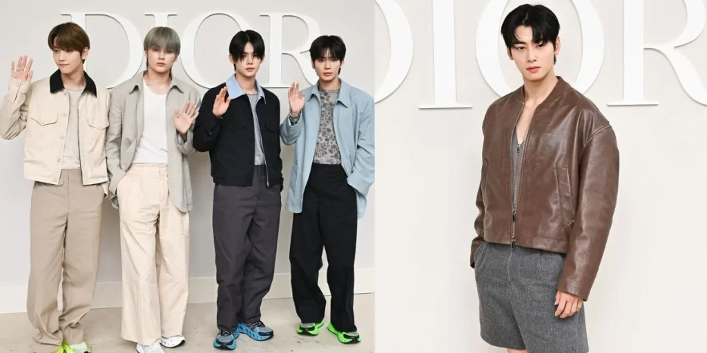 Cha Eunwoo and TXT at Paris Fashion Week