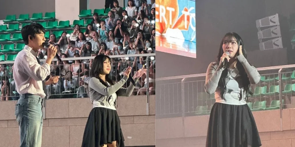 EXO D.O. and Lee Young Ji at BLOOM fancon in Taipei