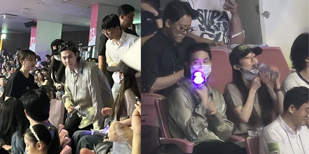Suho and Irene at aespa concert in Seoul