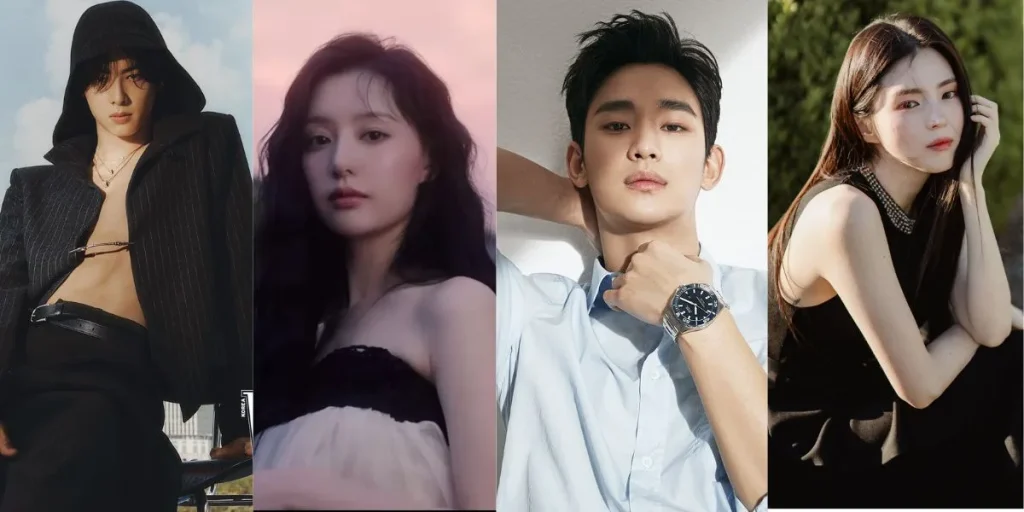 Cha Eunwoo, Kim Ji Won, Kim Soo Hyun, and Han Sohee