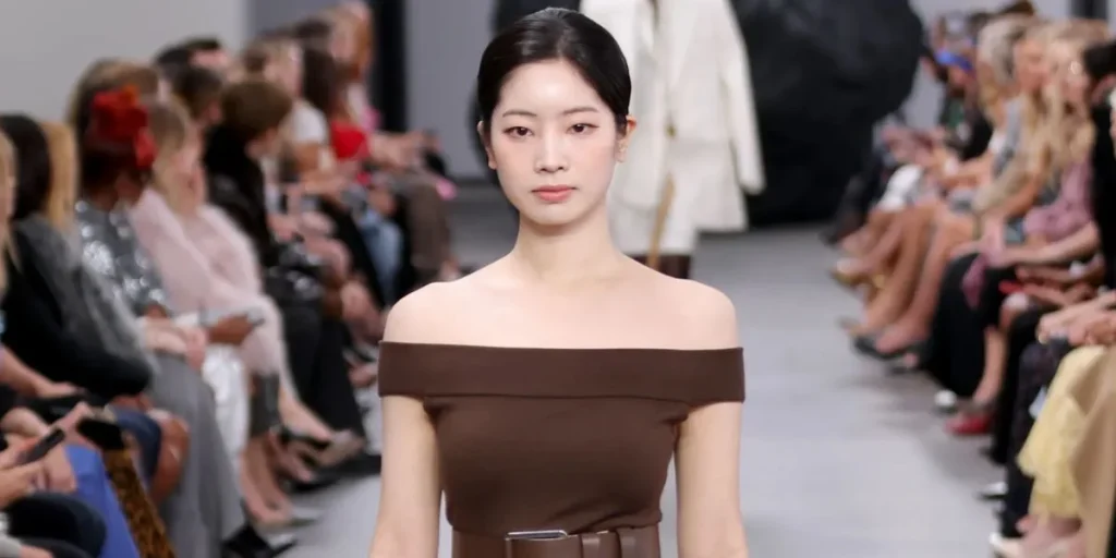 Dahyun from TWICE walking the Micheal Kors NYFW Show