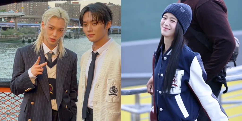 Felix, Lee Know, Jisoo at Tommy Hilfiger Show