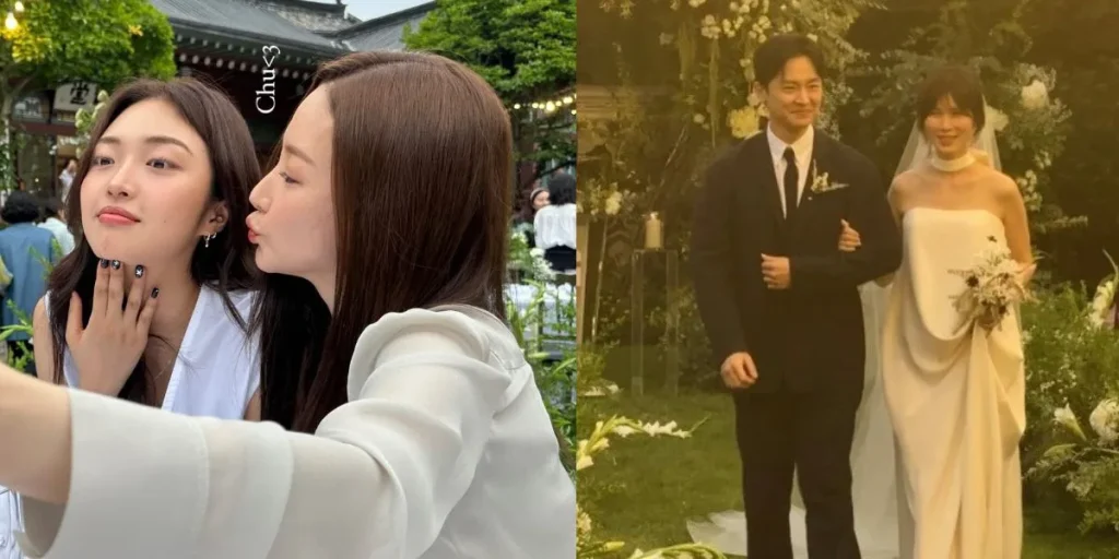 Park Min Young and Choi Gyu Ri at the wedding ceremony of Gong Min Jung and Jang Jae Ho