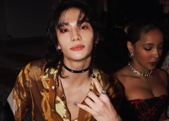 Stray Kids Hyunjin at Versace SS25 Show in Milan
