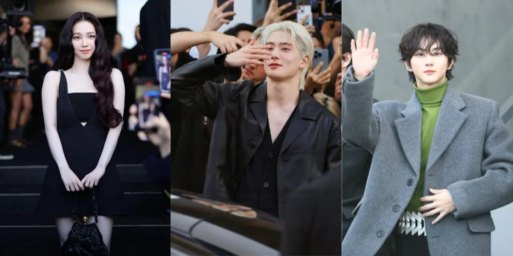 aespa's Karina, NCT Jaehyun, and ENHYPEN at Prada MFW Show