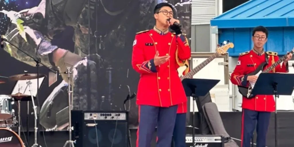 BTS RM performing Spring Day at military festival