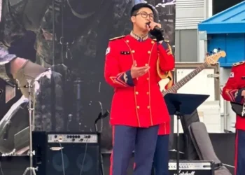 BTS RM performing Spring Day at military festival