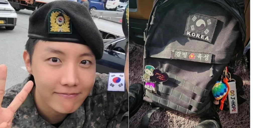 J-Hope shares a photo from military