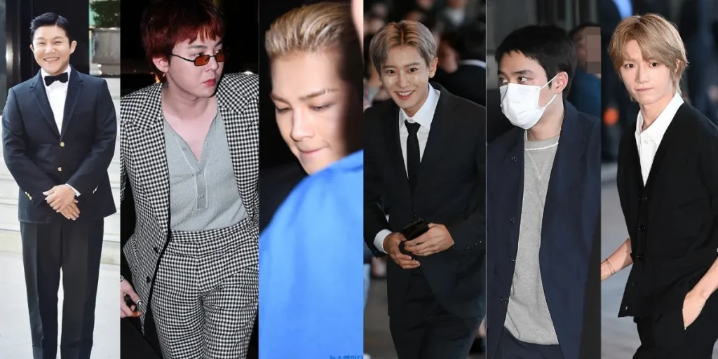 Jo Se Ho, G-Dragon, Taeyang, Chayeol, D.O., Beomgyu at Jo Se Ho's wedding