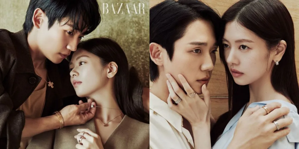 Jung Hae In and Jung So Min for Harper's BAZAAR Korea