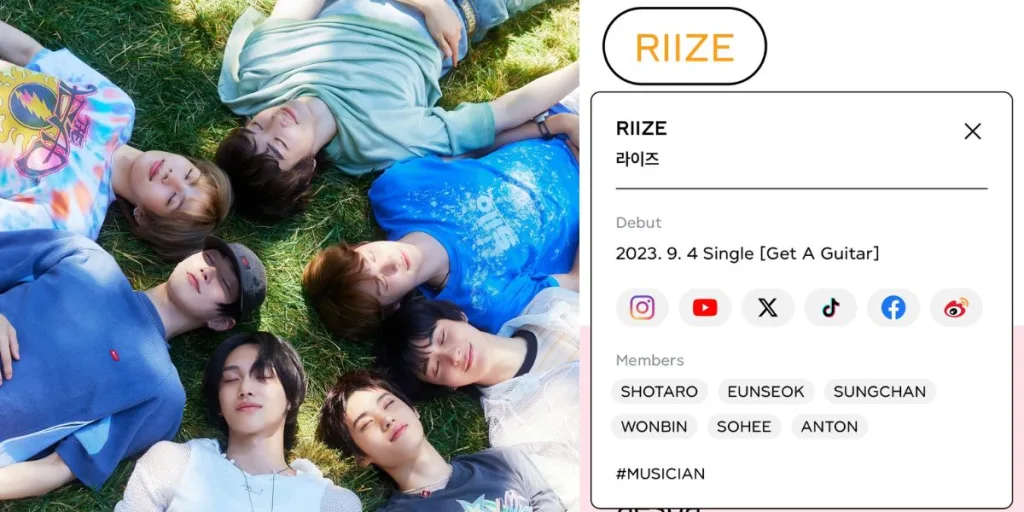 RIIZE Listed as 6-member group