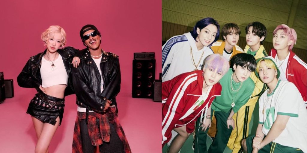 Rosé and Bruno Mars' "APT." Concept Photos + BTS in a photo from "Butter