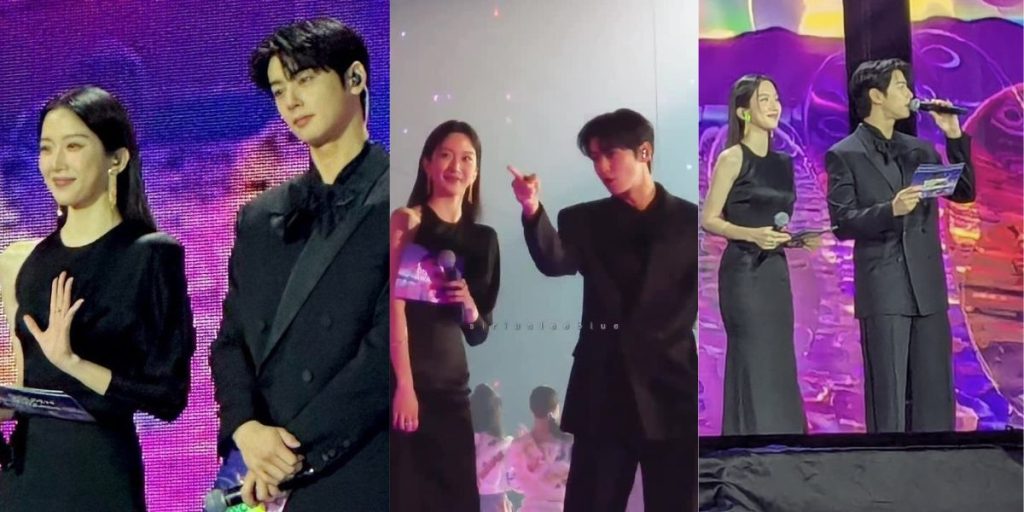 Cha Eunwoo and Moon Ga Young at 39th Golden Disc Awards