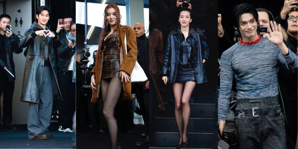 Kim Soo Hyun, TWiCE's Sana, Kim Tae Ri, and Win Metawin at Prada Milan Fashion Week Show