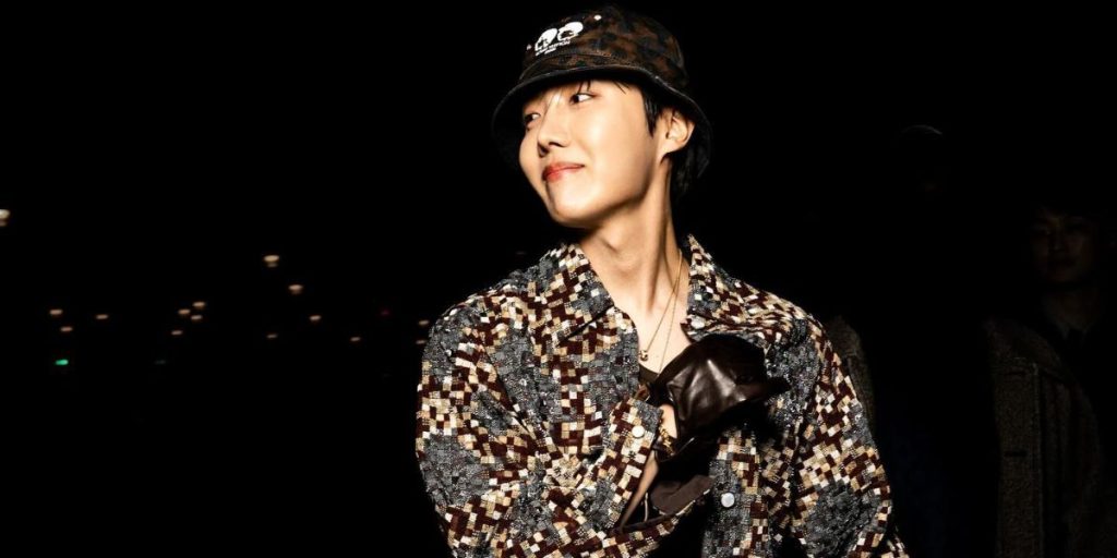 BTS J-Hope at Louis Vuitton Menswear SS25 show in Paris