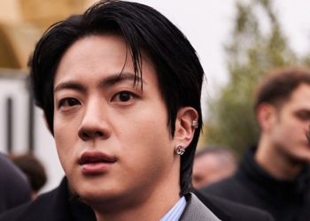 BTS' Jin at Gucci FW25 Show during Milan Fashion Week