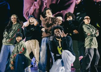 BTS j-hope performing during HOPE ON THE STAGE LA concer